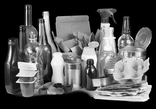 Construction site with waste materials