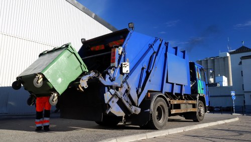 Recycling facilities processing waste from a domestic skip